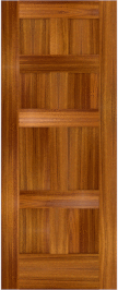 Flat  Panel   Madison  Teak  Doors